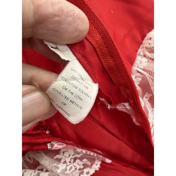 Vintage Women's 1970's Layered Red White Dress Cupcake Party Cocktail Size 7 - Picture 13 of 16